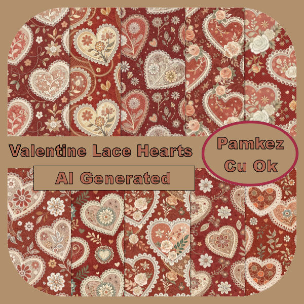 (image for) AI Valentine Lace Hearts