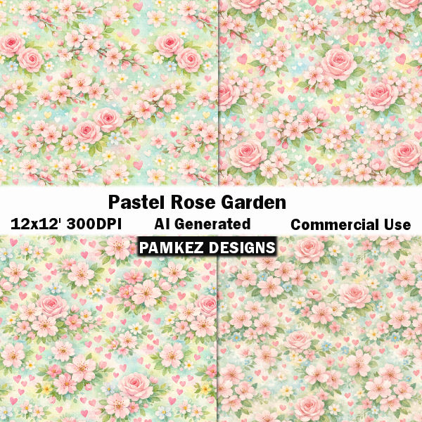 (image for) AI Pastel Rose Gardens Papers
