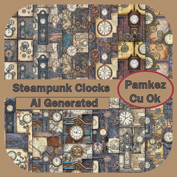 (image for) AI Steampunk Clocks Papers