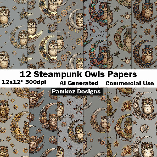 (image for) AI Steampunk Owl Papers