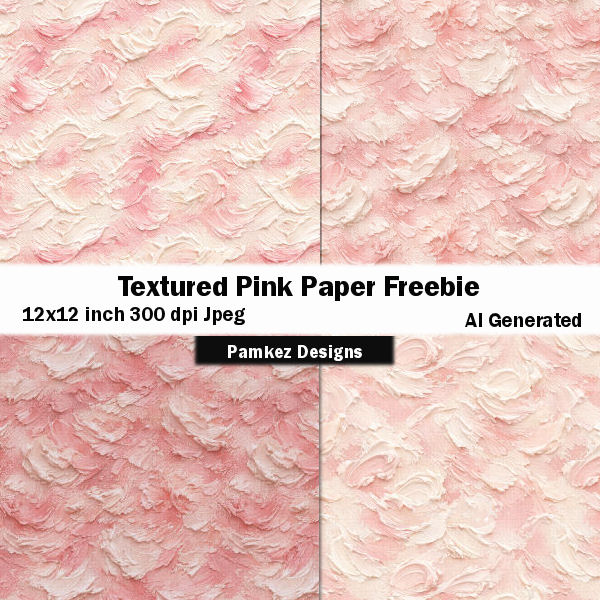 (image for) AI Textured Pink Papers Freebie
