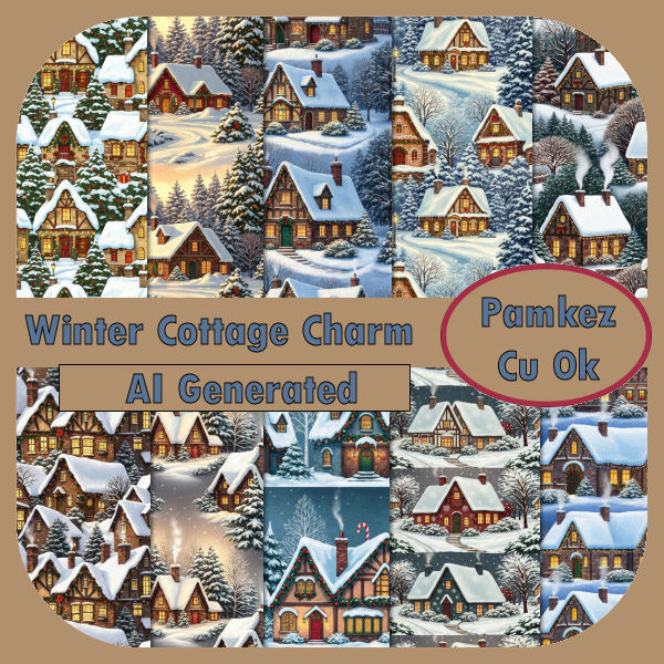 (image for) AI Winter Cottage Charm Papers