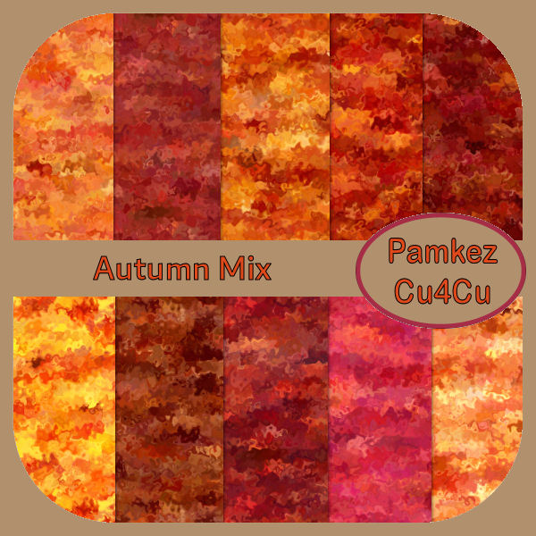 (image for) Autumn Mix Painted Papers