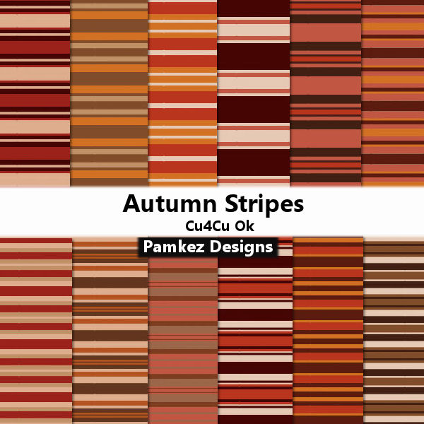 (image for) Autumn Stripes Digital Paper Pack