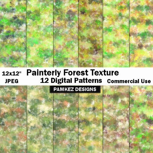 (image for) Painterly Forest Texture Papers