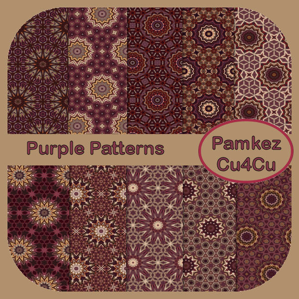 (image for) Purple Patterned Papers