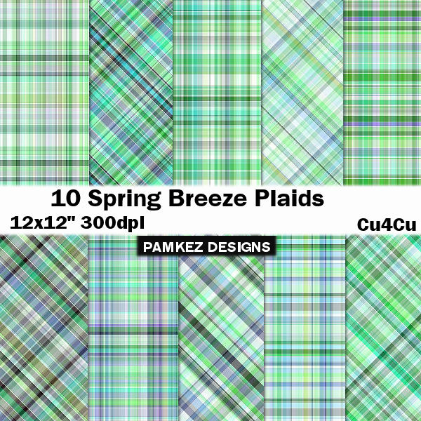 (image for) Spring Breeze Plaids Papers