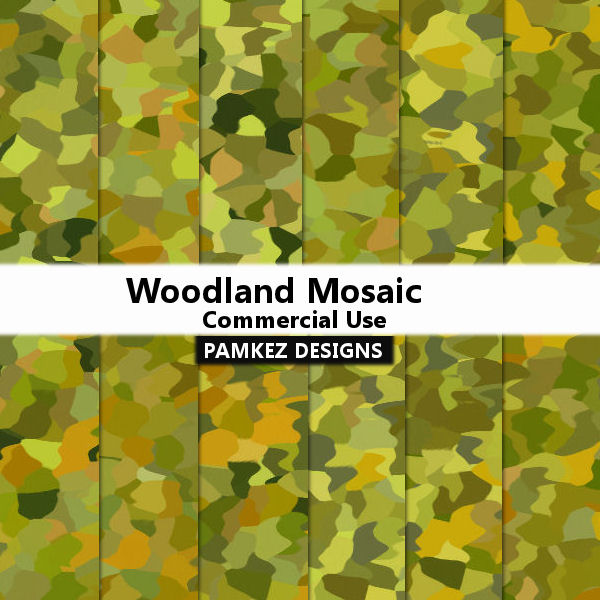 (image for) Woodland Mosaic Digital Paper Pack